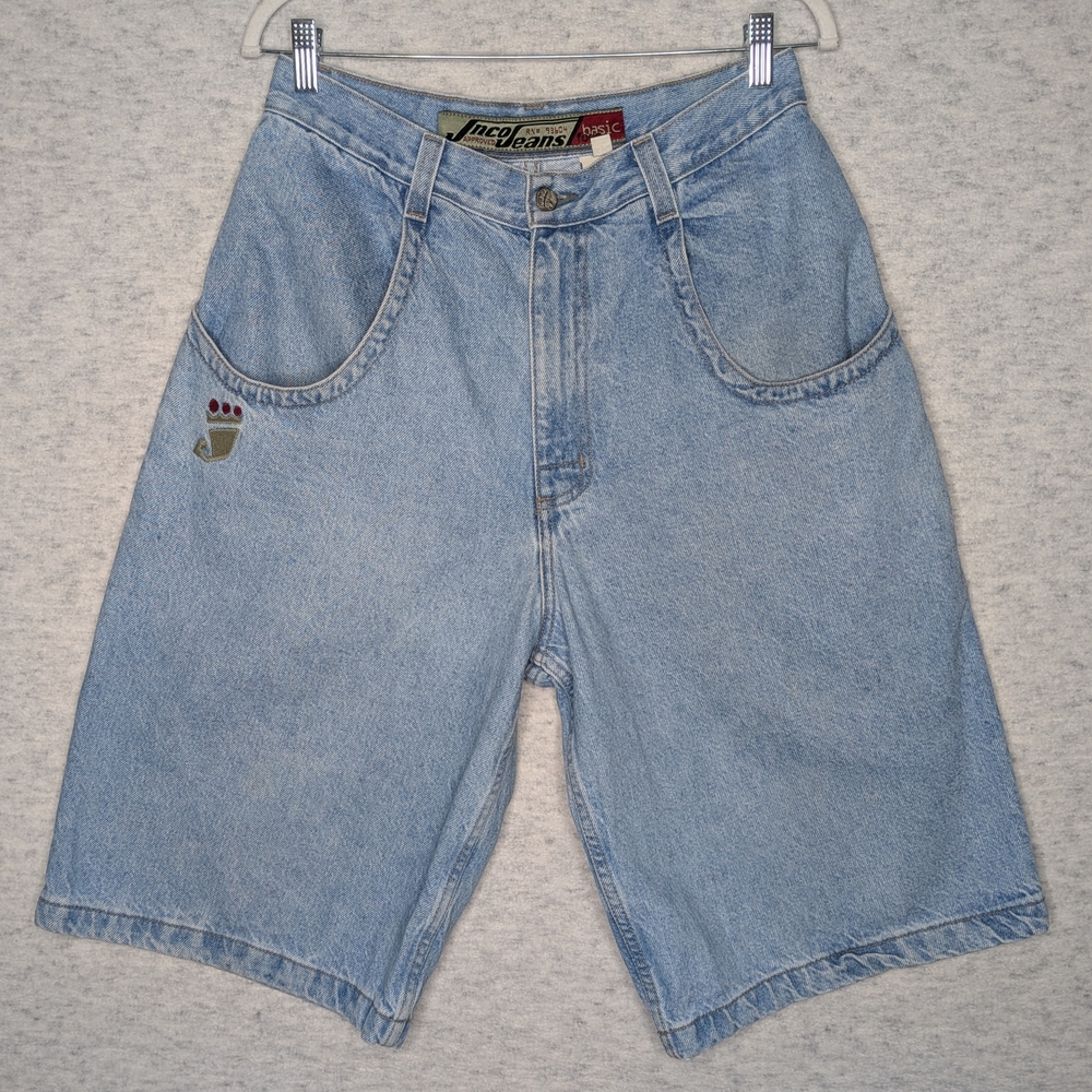 90s JNCO Light Wash Denim Skater Shorts Sz32
